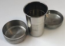 Vintage Metal Collapsable Drinking Cup in Container