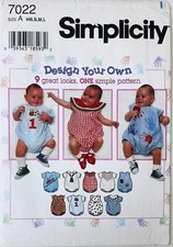 Simplicity 7022 Baby Girls