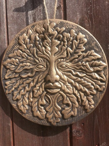 Green man wall plaque - man, of