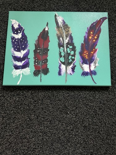 Feather art abstract painting - feather,