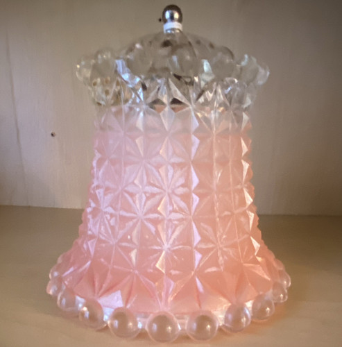 Vtg art deco satin pink - art,