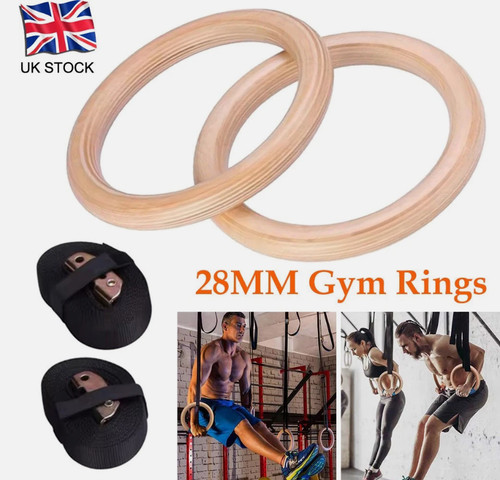 Wooden gymnastic ring with - gymnastic,