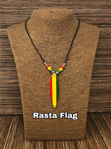 Rasta surfboard necklace - rasta,