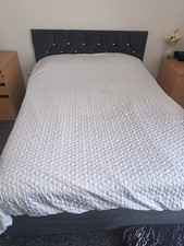 wooden double bed frame used