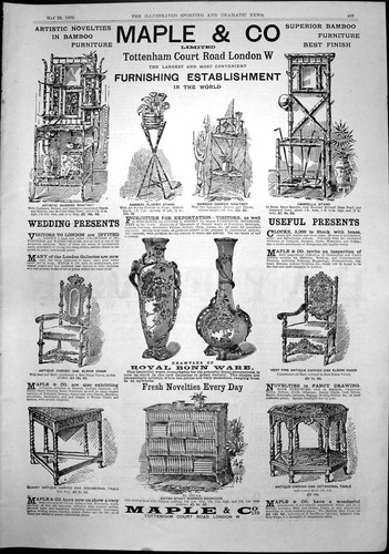 Old print maple furnishing - old,