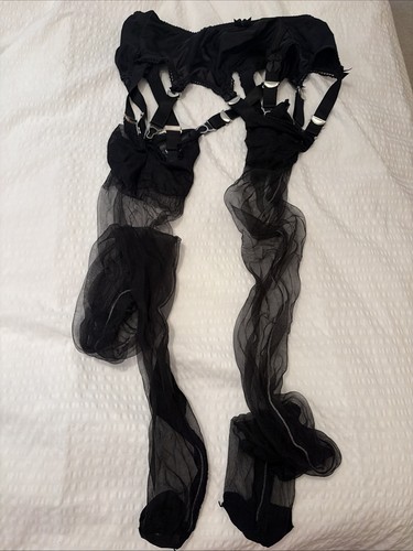 Strap satin suspender - satin, belt