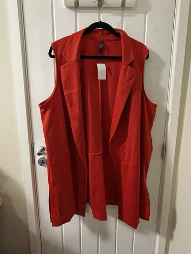 Evans red sleeveless open - evans,