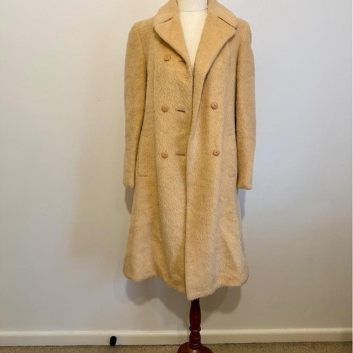Vintage mohair wool coat cream - vintage,