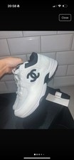 White & Black Chanel Trainers 