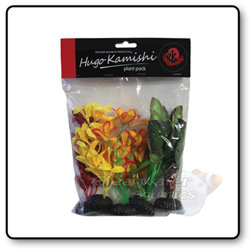 Pack aquarium silk plants - 5,
