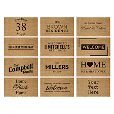 Personalised Welcome Coir Door Mat / Custom Bespoke Floor Rug Large