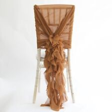 CHAIR COVER WEDDING CHIFFON HOODS WITH RUFFLES DECOR WEDDING SPECIAL EVENT