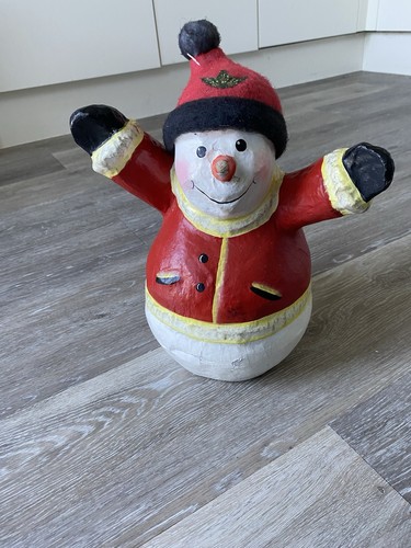 Vintage paper mache - vintage, snowman