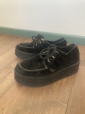 Women's Black Underground Creepers Size 5, Double Sole 