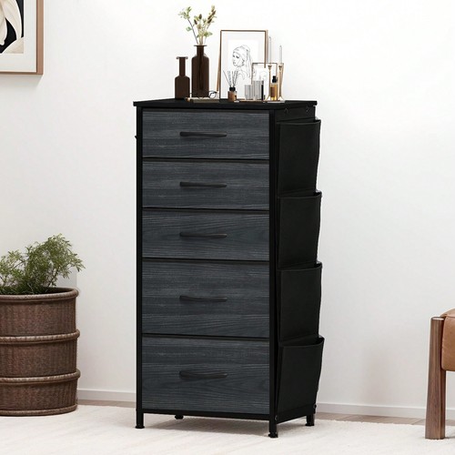 Dark rustic oak drawer - dark,