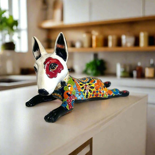 Talavera bull terrier statue - talavera,