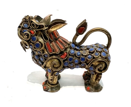 Vintage tibetan brass kylin - vintage,