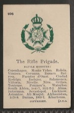 OGDENS-ARMY CRESTS & MOTTOES-#106- THE RIFLE BRIGADE 