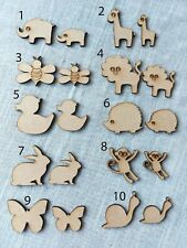 Wooden 4cm, 5cm Animal Insects Craft Gift Embellishment Decoration Cardmaking