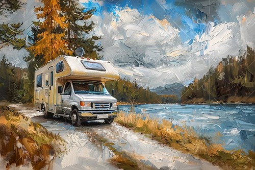 Camper van motorhome canvas - van,