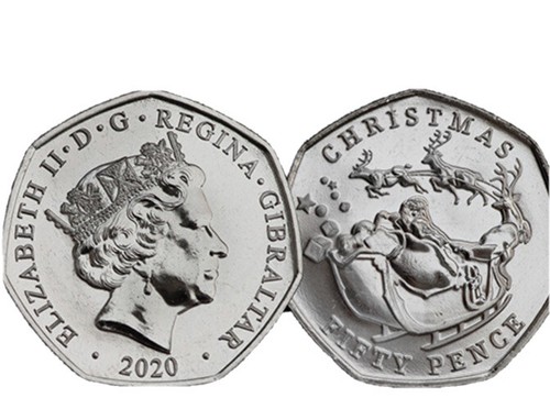 Gibraltar coin 50p - gibraltar,
