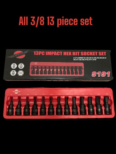 13pc impact hex bit - 13pc, sockets