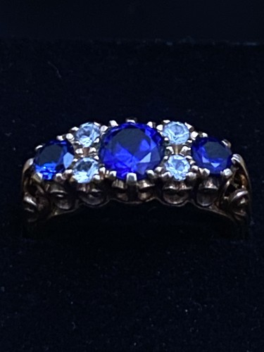 Vintage diamond and sapphire - diamond,