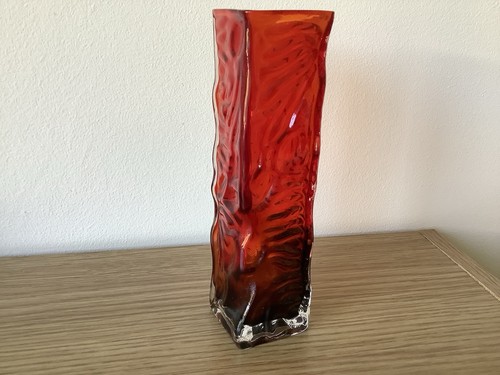 Whitefriars style red glass - whitefriars,