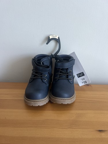 Navy boys ankle boots - ankle,