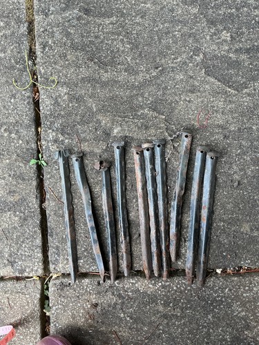 Vintage inch metal pegs - inch,