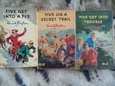 3  Enid Blyton Famous Five Hardback Books 1950s 1960s( reduced)