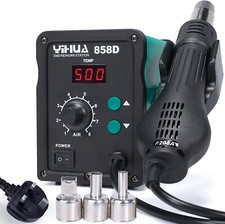 YIHUA 858D Hot Air Rework Station 700W for SMD Soldering and desoldering with Ad