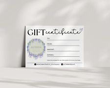 Gift Cards / Vouchers - Custom beauty cards - Pack of 20 - A6 in size