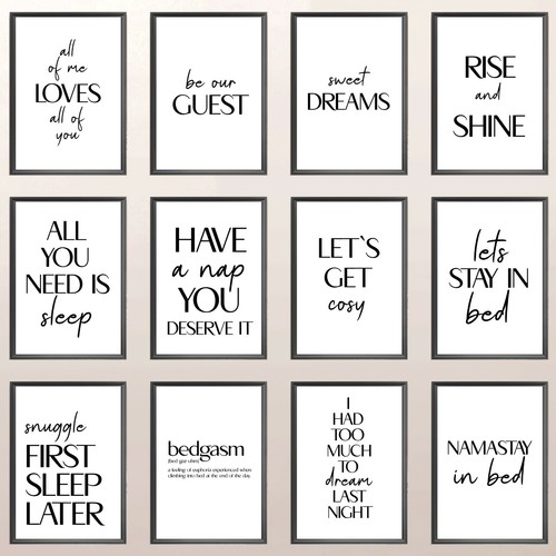 Bedroom wall art - funny, text
