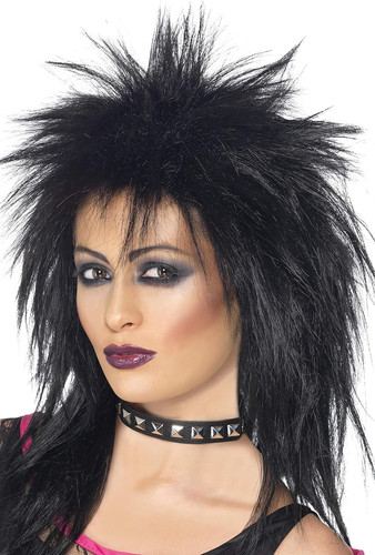 Rock diva wig black - rock,