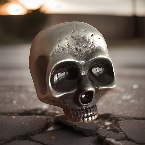 Skull biker rocker pin badge - rocker,