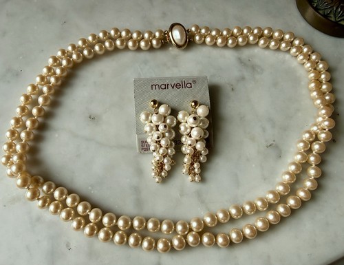 Vintage marvella faux pearl - faux,