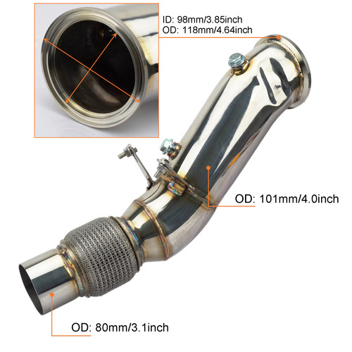 Downpipe for bmw b48 - b48, with