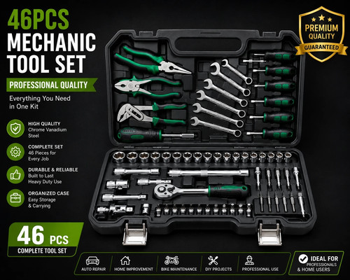 46pcs socket set kit - set,