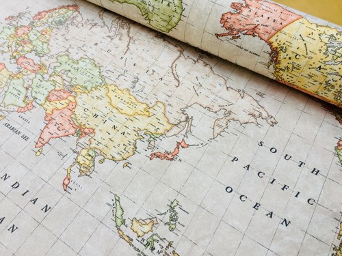 Beige world map vintage atlas - vintage,