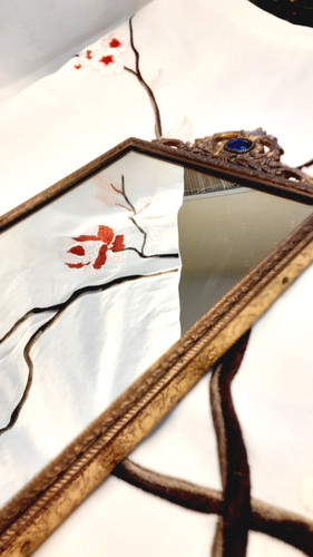 Antique mirror jewellery tray - mirror,