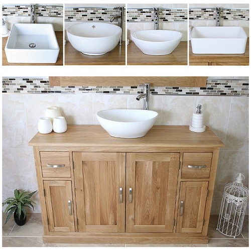 Bathroom vanity unit oak - bathroom,