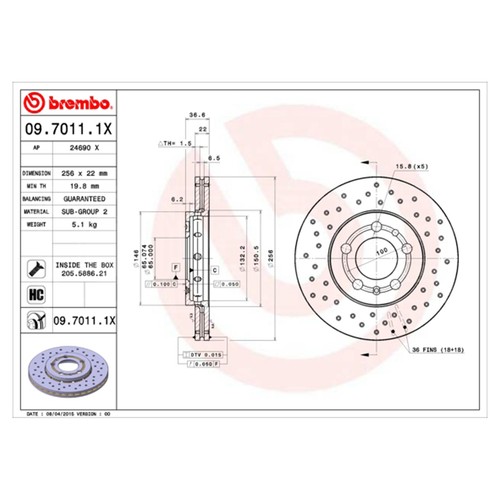 Brembo xtra vented brake - xtra,