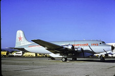 35 mm Aircraft Colour Slide- Unidentified Russian Aircraft (Red star on tail )
