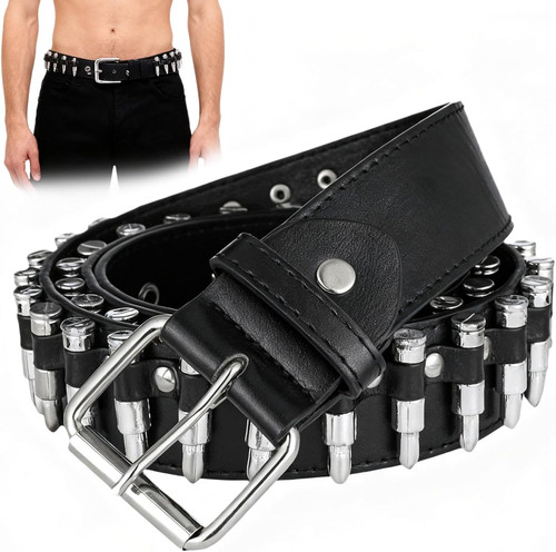 Studded bullet belt y2k gothic - bullet,
