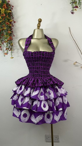 Handmade ankara dress tiered - ankara,
