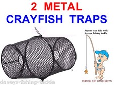 2 METAL CRAYFISH TRAPS LIVE
