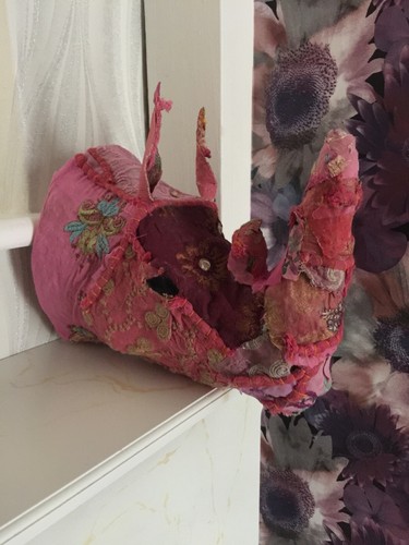 Mounted rhino head sculpture - rhino,