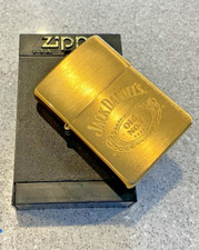 Brand New 2002 ZIPPO Lighter Magnificent JACK DANIELS OLD No7 Brushed Brass