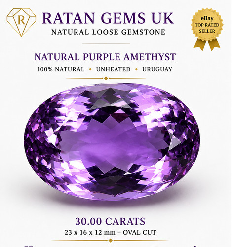 30ct natural purple amethyst - 30ct,